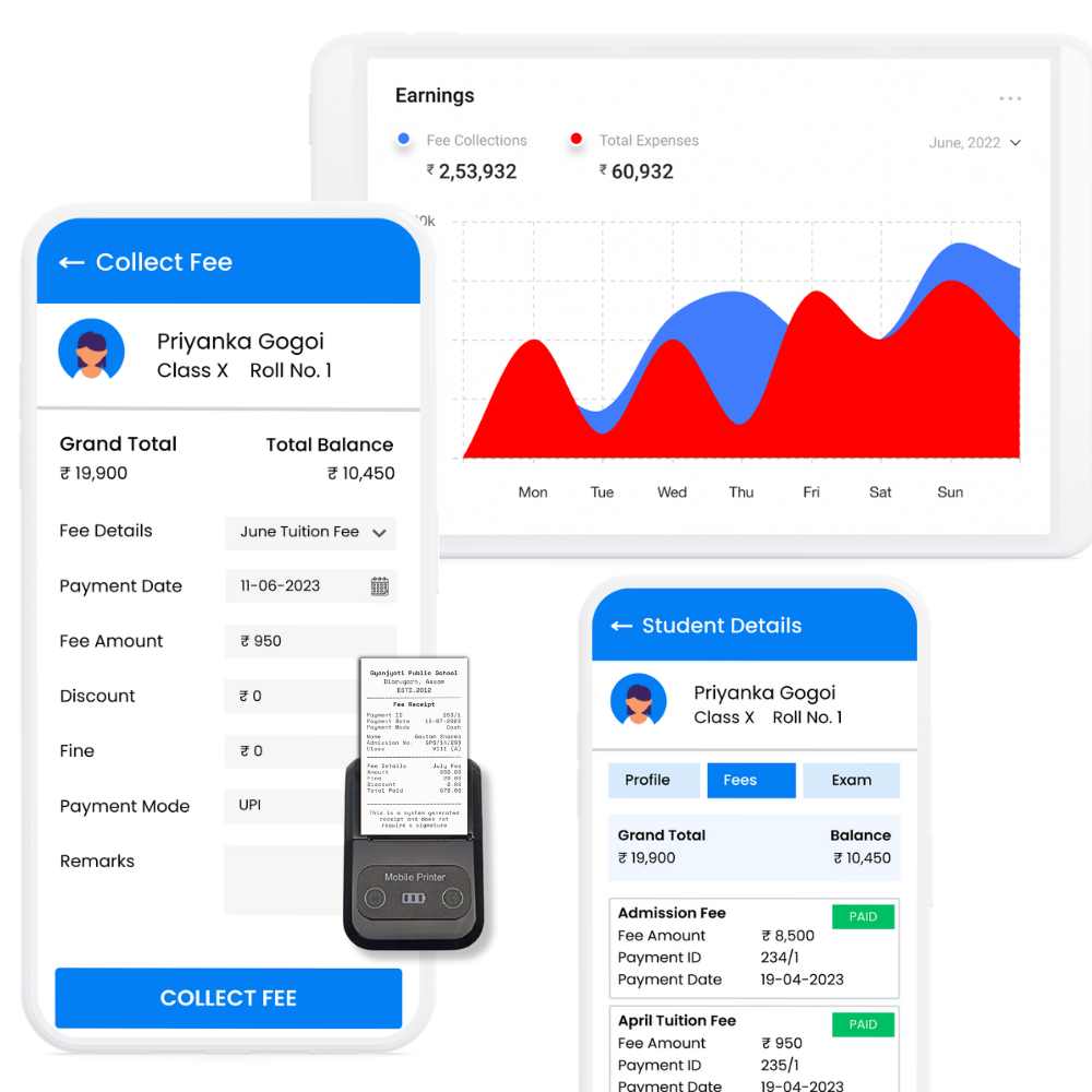 Fee Management Features for Clerks and Accountant